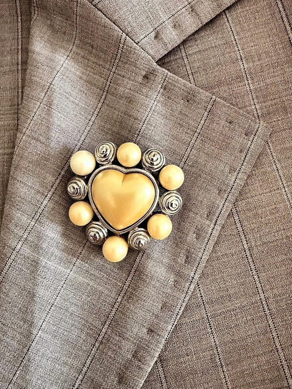 Vintage Trifari Heart Brooch Pin – Signed